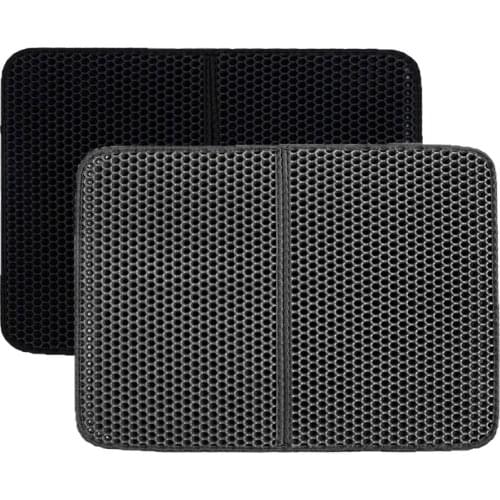 2020 New For Cats Accessories Pet Cat Litter Mat Waterproof EVA Double Layer Litter Trapping Litter Cat Mat Clean Pad Products