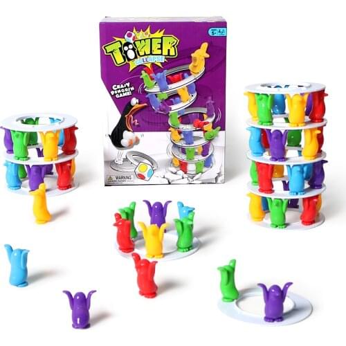 Tower collapse crazy penguin game Great Challenge Game for Family Fun!Parents And Kids Love This Game Alike Enjoy The Thrill