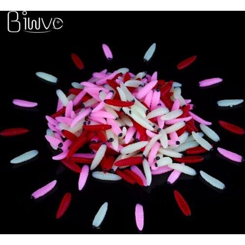 BIWVO 10/20/30Pcs 2.5CM Silicone Soft Worm Lure Artificial Floating Bait Goods For Sea Fishing Swimbait Accessories Fish Tackle