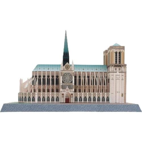 Notre-Dame de Paris France Craft Paper Model Architecture 3D DIY Educational Toys Gift