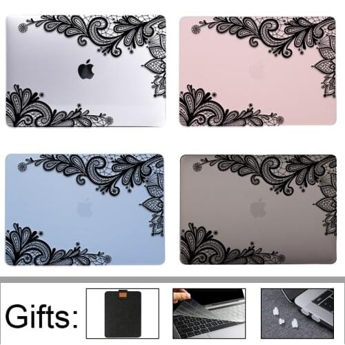 Sanmubaba Lace Print Case For Macbook Air Pro 11 12 13 15 16 Laptop Sleeve Shell For Mac book Pro 13 A2289 A2251 A1989 A1278
