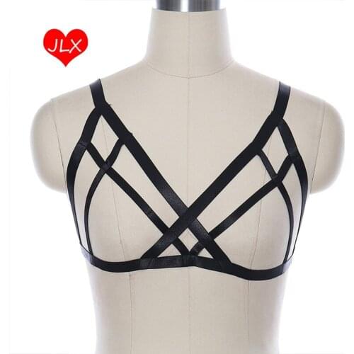 Black Body Harness Belt of Women Punk Goth Bondage Lingerie Sexy Tops Body Cage Harness Club Party Dance Fetish bra cage
