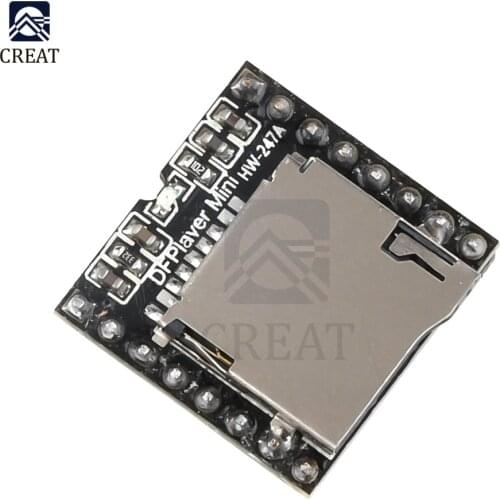 DFPlayer Mini MP3 DF Player Module Board MP3 Audio Voice Decode Board For Arduino Supporting TF Card U-Disk IO/Serial Port/AD