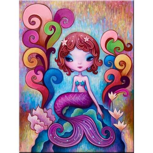 LaoJieYuan 5D DIY diamond embroidery Mermaid girl diamond painting Cross Stitch full square/Round drill Rhinestone mosaic