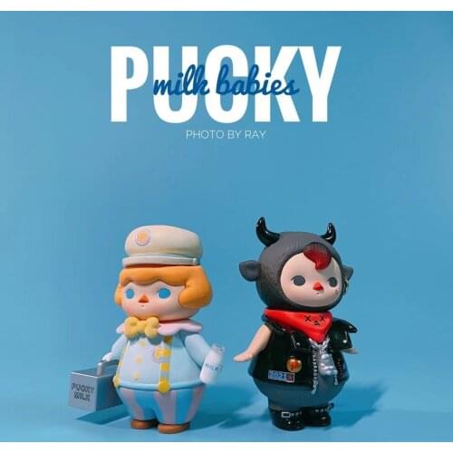 Mystery Box Popmart Blind Box Pucky Milk Series Cute Doll Toys Surprise Gift Home Decoration Accessories Anmie Figure Model