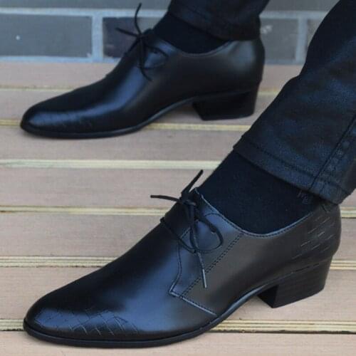 New Spring/Summer Men Leather Shoes Fashion Lace Up Dress Shoes High Quality Black Business Mens Shoes Casual Oxfords For Men