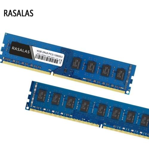 Rasalas 8GB 4GB оперативная память DDR3 1600 1333Mhz PC3L-12800U 1,5 V 1.35V Low Voltage DIMM Desktop PC RAM 240Pin Memory Blue