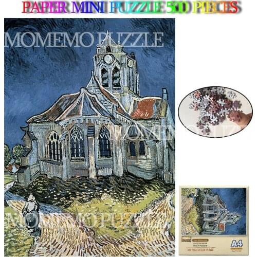 The Church At Auvers Adults Jigsaw Puzzles Toys Mini 500 Pieces Paper Puzzle Brain Challenge DIY Assemble Jigsaw Puzzle Games