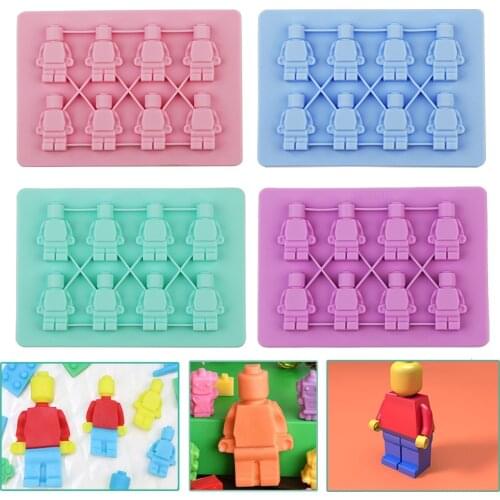 Silicone Cake Mold Cand Mouds Cute Robots Baking Tools for Chocolate Ice Jelly Resin Pudding Cake Decoration DIY Kitchen Set