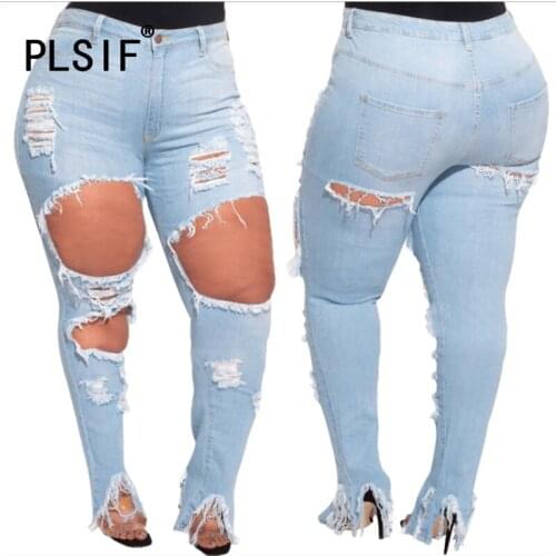 Blue High Pockets Hip Skinny Pants Sexy Tight Club Party Lady Fashion Trouser High Street Pants