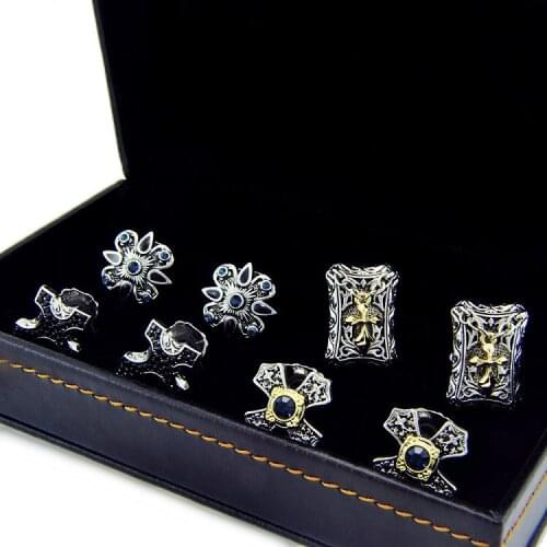 SPARTA FOUR Pairs Of White Gold Electroplated Cufflinks Cuff Links Mens SET D