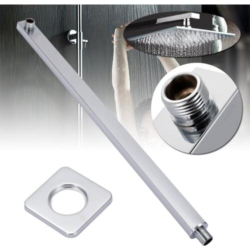 57cm Chrome Square Shower Extension Arm Wall Mounted Ceiling Arm For Rain Shower Head Bathroom Hardware Supplies