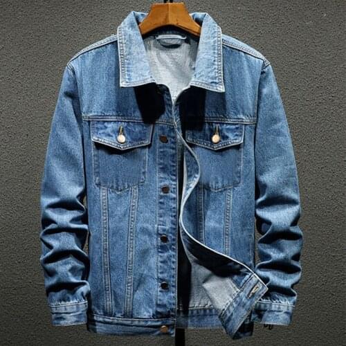 Vintage Women Jacket 2021Spring Autumn Oversize Denim Jackets Washed Blue Jeans Coat Turn-down Collar Outwear Bomber Jacket