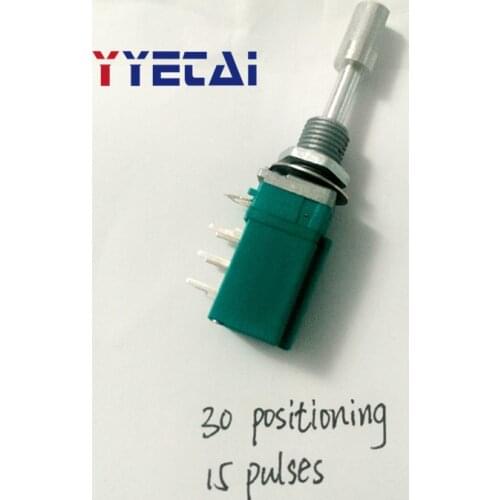 YongYeTai Vertical encoder with self-locking push-pull switch 30 positioning number 15 pulse points free shipping