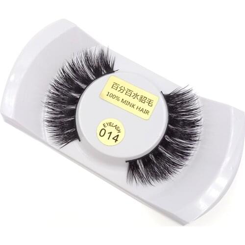 1 Pair Professional False Eyelashes 100% Mink Hair Handmade Fashion Thick Eyelashes Beauty Cosmetic Tools Makeup Essential
