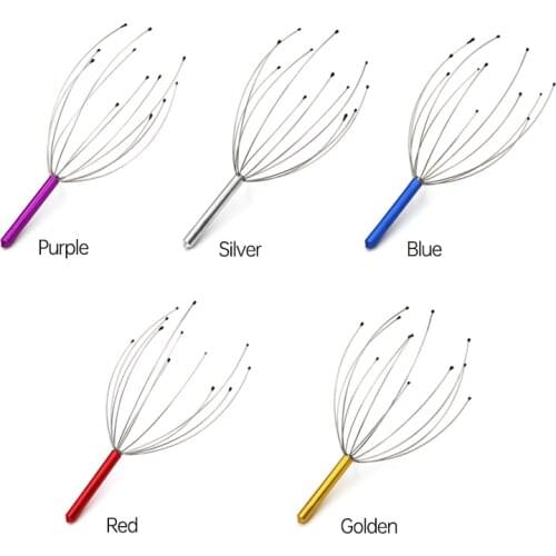 1pc Claw Head Massager Octopus Head Scalp Neck Equipment Stress Release Relax Massage Tens Pain Relief Head Care Tool