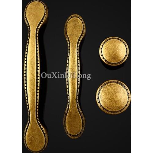 European Antique Style 10PCS Zinc Alloy Furniture Handles Cupboard Wardrobe Drawer Cabinet Kitchen Door Pull Handles and Knobs