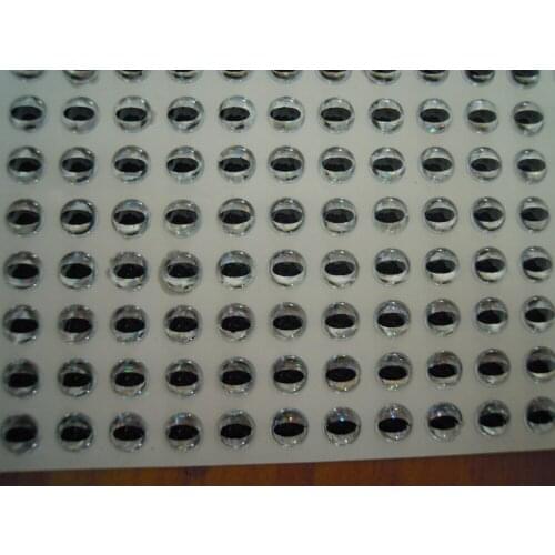 330pcs 7mm Silver Snake Pupil Eyes 3D Holographic Fishing Lure Eyes Frog Eyes Fly Tying Jigs Crafts