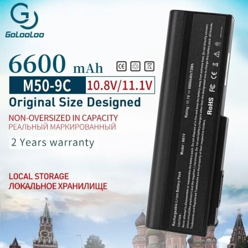 11.1V 6600MA 9 Cell Battery for ASUS A32-M50 A32-X64 A33-M50 L062066 L072051 L0790C6 N43J N43JF N53 N53JF N53JG N53JL N53JN N53J