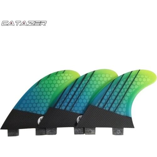 Surfing Accessories G5 Surfboard Tail Rudder Gradient Color Fish Fin Surfing Accessories UPSURF Glass Fiber Honeycomb Tail Fin