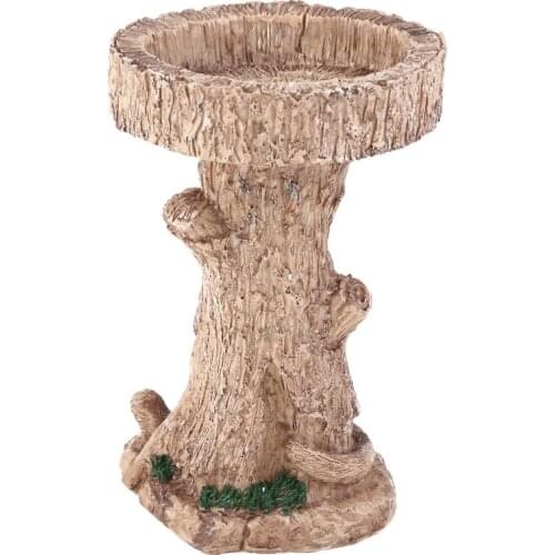 Polyresin Raccoon Birdbath Antique Garden Bird Feeder Resin Art Outdoor Yard Animal Sculptures Ornament Home Decor