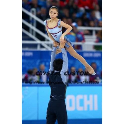 Kids Ice Figure Skating Dress Graceful New Brand Competition Figure Skating Dress Custom DR4018