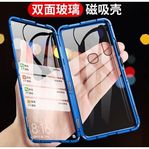 Double Sided Magnetic Flip Case For vivo y17 cover phone case Magnet Glass Full Cover For vivo Y17S Phone cover Bumper Case