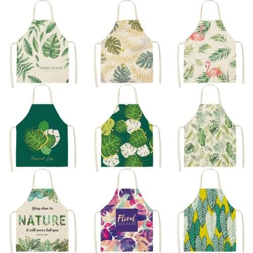 Plant leaf pattern apron baking accessories aprons for women kitchen accessories apron kitchen cooking accessories Kitchen apron
