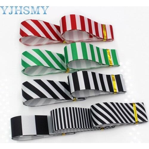 L-20817-802,1"(25mm),10yards Solid color Geometric stripes grosgrain Ribbons,bow cap DIY Gift wrap decorations