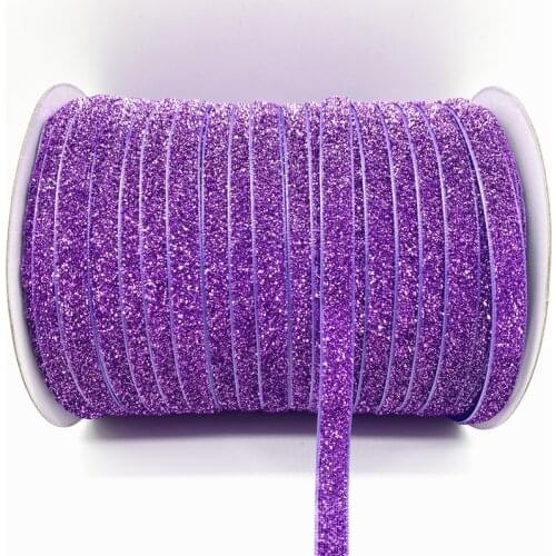 6/10/15/20/25/38MM Purple Glitter Wire Ribbon Handmade Wedding Party Decoration Ribbon For Gift Wrapping DIY Hair Bows Crafts