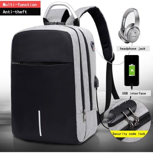 Men Multifunction Anti Theft Backpack 15.6" Inch Laptop Usb Charging Backpacks Waterproof Schoolbag Business Travel Bags