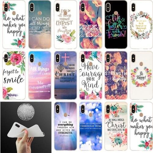 Bible verse Philippians Jesus Christ Christian Soft Case Cover For Xiaomi Redmi Note 10 9 8 7 6 5 Pro Max 10S 9S 9T 8T