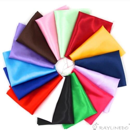 Solid color Polyester Quilted Patchwork Fabric satin DIY Fabric Sewing Needlework Accessories 20 * 25cm 15 pieces/pack P05-JA110