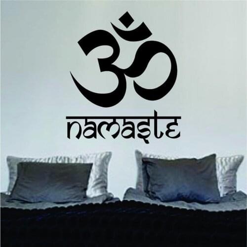 Om Namaste Design Yoga Mandala Vinyl Wall Decal Home Decor Living Room Art Mural Wall Stickers Removable