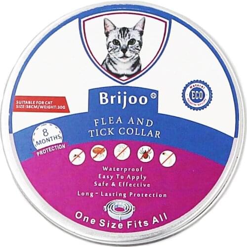 Flea Collar for Cats - 8 Months Flea and Tick Prevention for Cats Kitten Collar Cat Flea and Tick Treatment with Natural