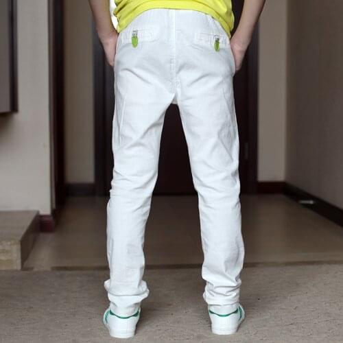 3-18T Boys Pants Casual Solid Straight Pants For A Boy 2019 Spring New Elastic Waist Big Boy Comfortable Trousers High Quality