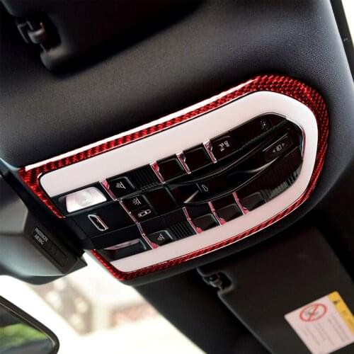 Carbon Fiber Ceiling light panel for Porsche Macan Car Interior Protection Decoration Sticker For Porsche