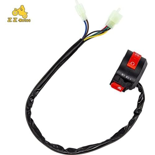 Motorcycle 22mm Handlebar Control Switch Mount Warning Light Turn Signal Horn Lgnition Start Kill Overtaking Buttons Model D