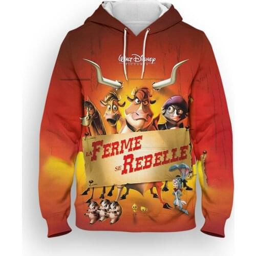 Home on the Range Mens Oversize Sweatshirt Cartoon Anime Disney 3D Print Boy Girl Kids Pullover Streetwear Women Hoodies