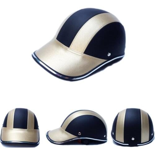 Motorcycle Vintage helmets Baseball Cap Half face Retro Casco Casque Moto Leather chopper bikes Scooter Headgear helmets