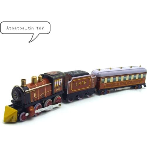 Vintage Retro Collection trains Tin toys Classic Clockwork Wind Up Transport vehicle Tin Toy For Adult Kids Collectible Gift