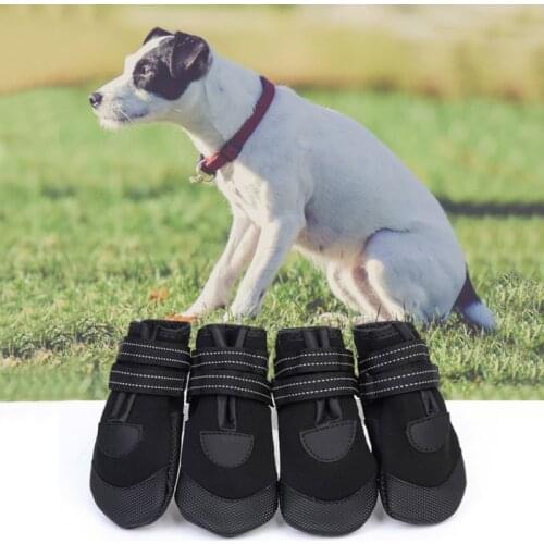 4pcs/set Waterproof Winter Pet Dog Shoes Wear-resistant Shoes For Small Cats Puppy Dogs Socks Booties Pet Products Pet Supplies
