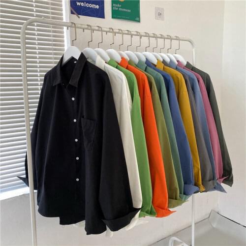 Womens Top Shirt Silky Drape Anti-wrinkle Shirt Loose Long-sleeved Mercerized Satin Chiffon Top Solid Color Shirt