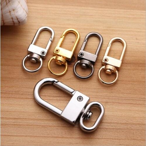 10pcs 33x12mm Swivel Trigger Lobster Claw Clasps Handbag Chain Key Hook Keychain Split Key Ring Findings Clasps
