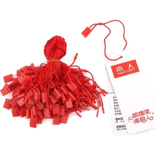 100Pcs 18cm Color Clothing Square Head Tag Line General Hanging Rope Polyester Thread Luggage Garment Home Textiles String Seal