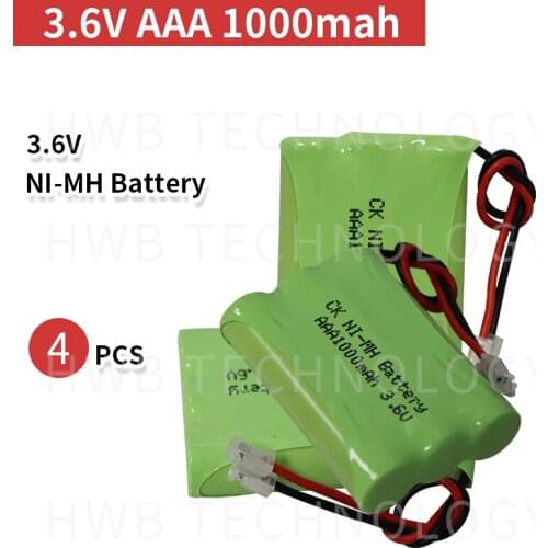 4 PCS/lot KX Original New Ni-MH AAA 3.6V 800mAh Ni MH Rechargeable Battery Pack With Plugs For Cordless Phone Free Shipping