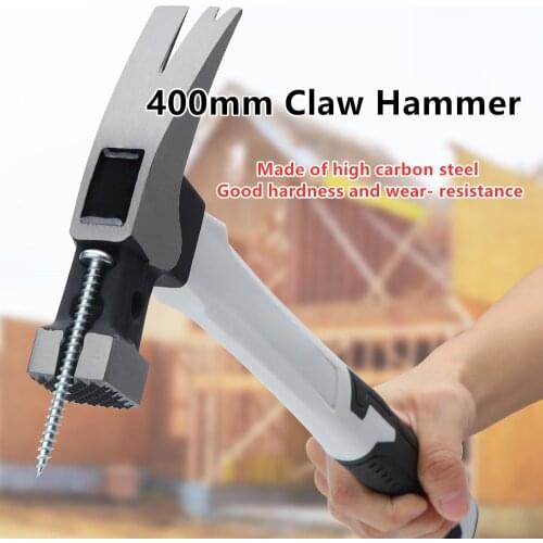 400mm Claw Hammer Professional Woodworking Joinery Home Carpentry Hand Hammer Nail Hammer Non-slip Multi-function Handle Hammer