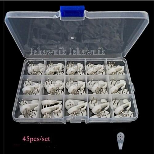 45pcs/set middle type plastic no trace nail hook invisible hang painting nail photo picture frame clock hanger