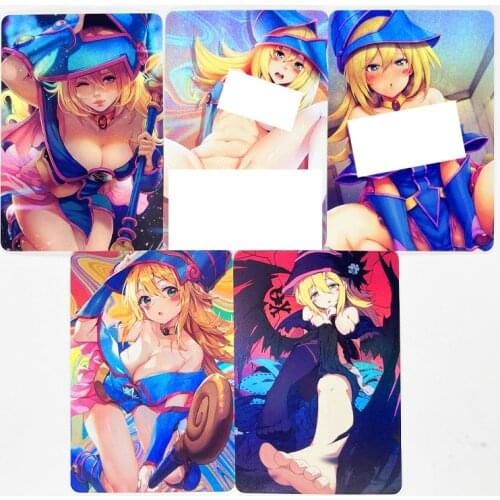 5pcs/set Yu Gi Oh Dark Magician Girl Sexy DIY Toys Hobbies Hobby Collectibles Game Collection Anime Cards