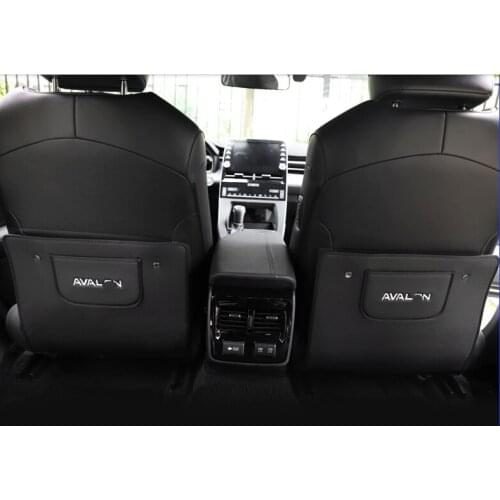 Car Leather seat anti-kick pad For Toyota Avalon 2019 2020 2021 2021 Car seat back decoration cover carstyling accessories